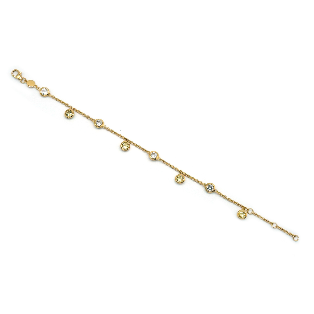 Marbella gemstone pendant chain bracelet.