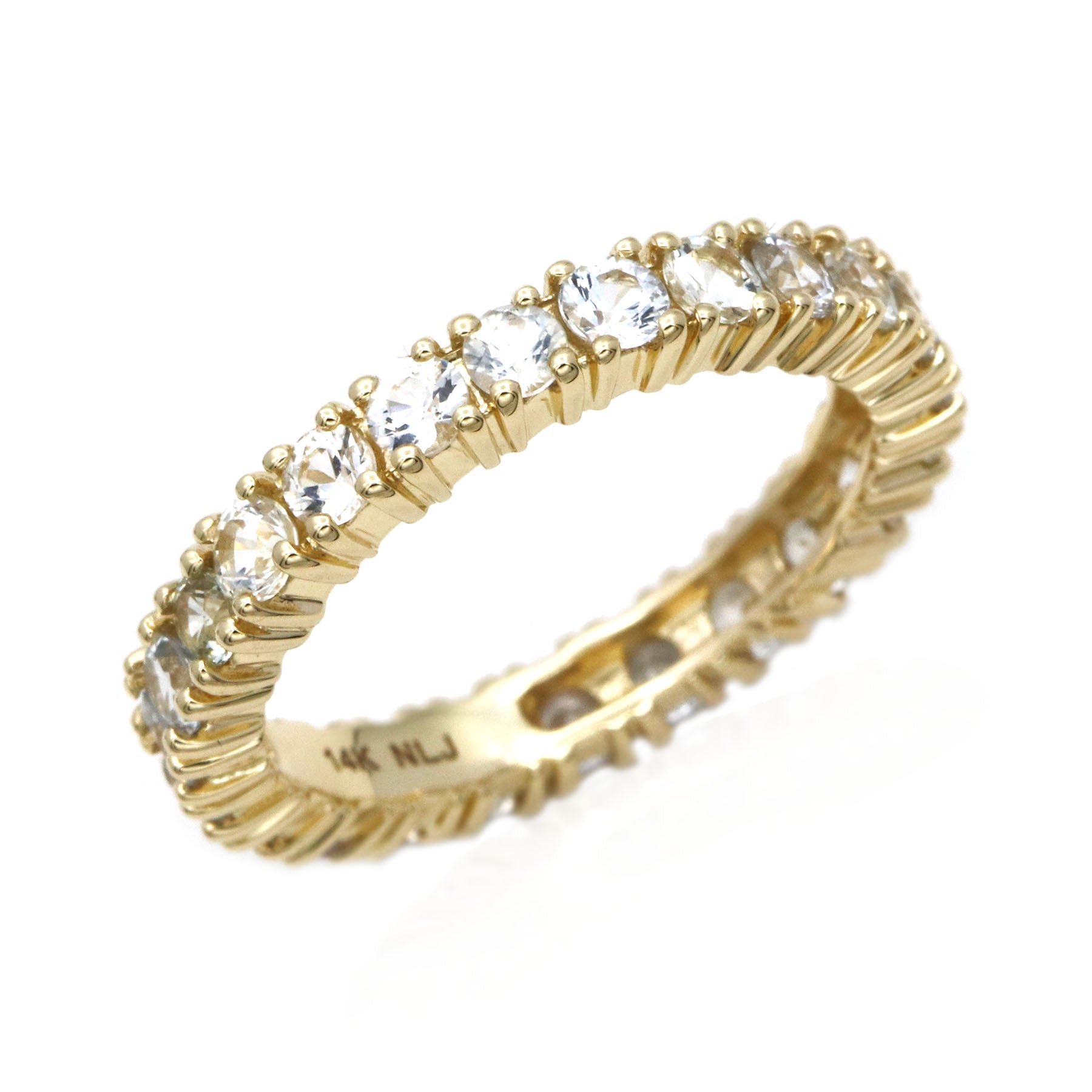 Classic eternity in stunning white sapphires! international shipping available