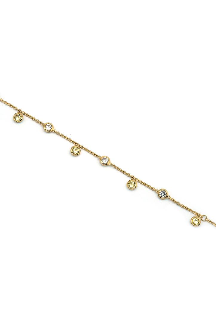 Gemstone charm bracelet. Chain bracelet with gemstones.